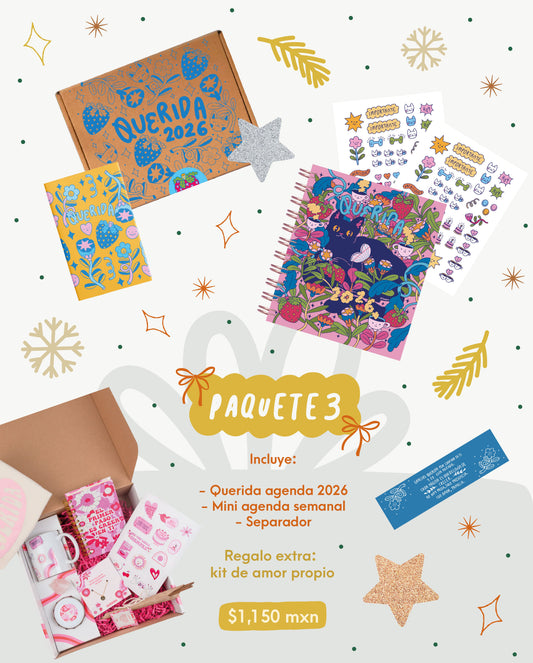 Promo Querida Xmas 3: Querida Agenda + Kit Amor Propio